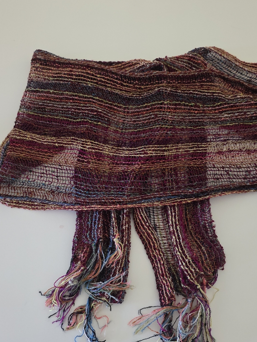 Multi-Color Lightweight Fringe Scarf for Women